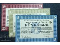 Germany, Германия, 5, 10 и 20 марки Кайзерслаутерн аUNC