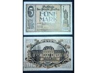 Germany, Germany, 5 Mark Fulda, 1918, aUNC UNC