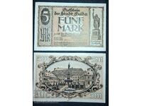 Germany, Germany, 5 Mark Fulda, 1918, UNC
