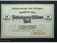 Germany, Germany, 25 Million Marks Bad Kissingen, 1923, XF