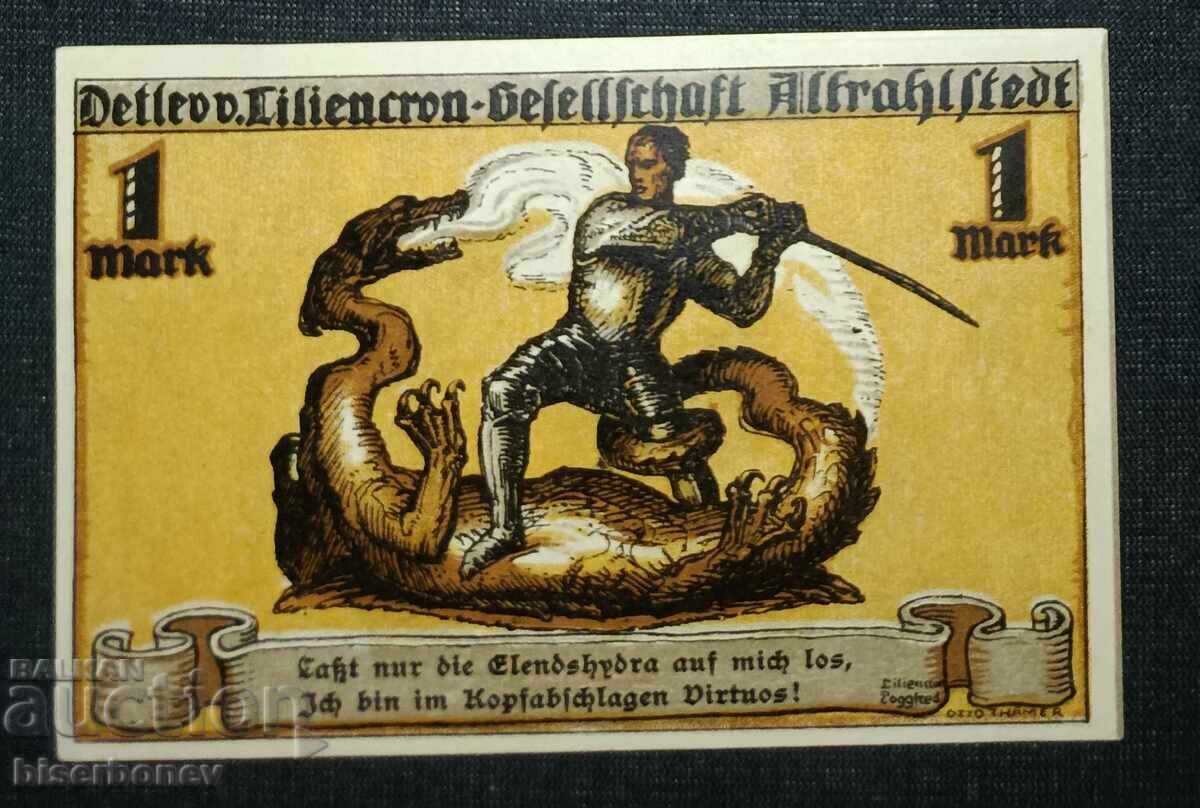 Γερμανία, Γερμανία, 1 μάρκο Alt-Rastatt, 1918, UNC