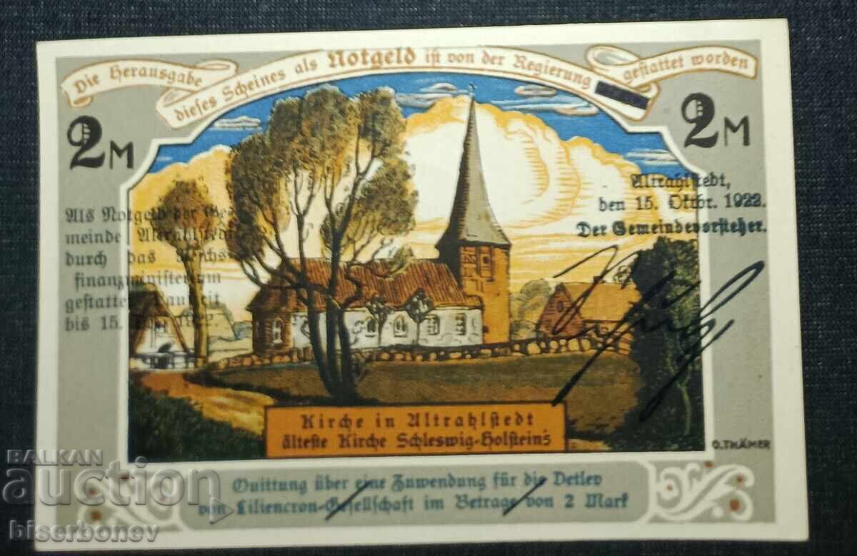 Germany, Германия, 2 марки Алтралщад ,1918 г, UNC Germany, Германия, 2 марки Алтралщад ,1918 г, UNC