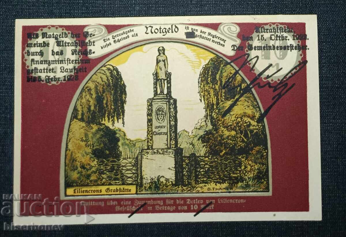 Germany, Германия, 10 марки Алтралщад ,1918 г, UNC