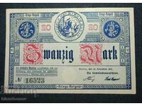 Germany 20 Mark Rula, 1918, XF/aUNC