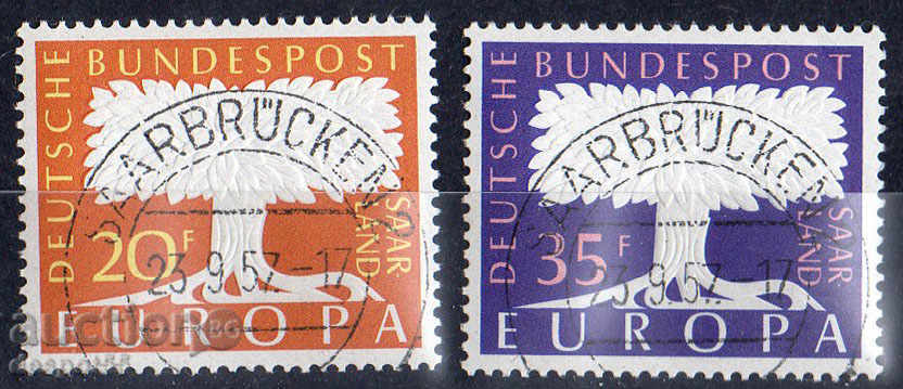 1957. Германия-Саарланд. Европа. 1957. Германия-Саарланд. Европа.