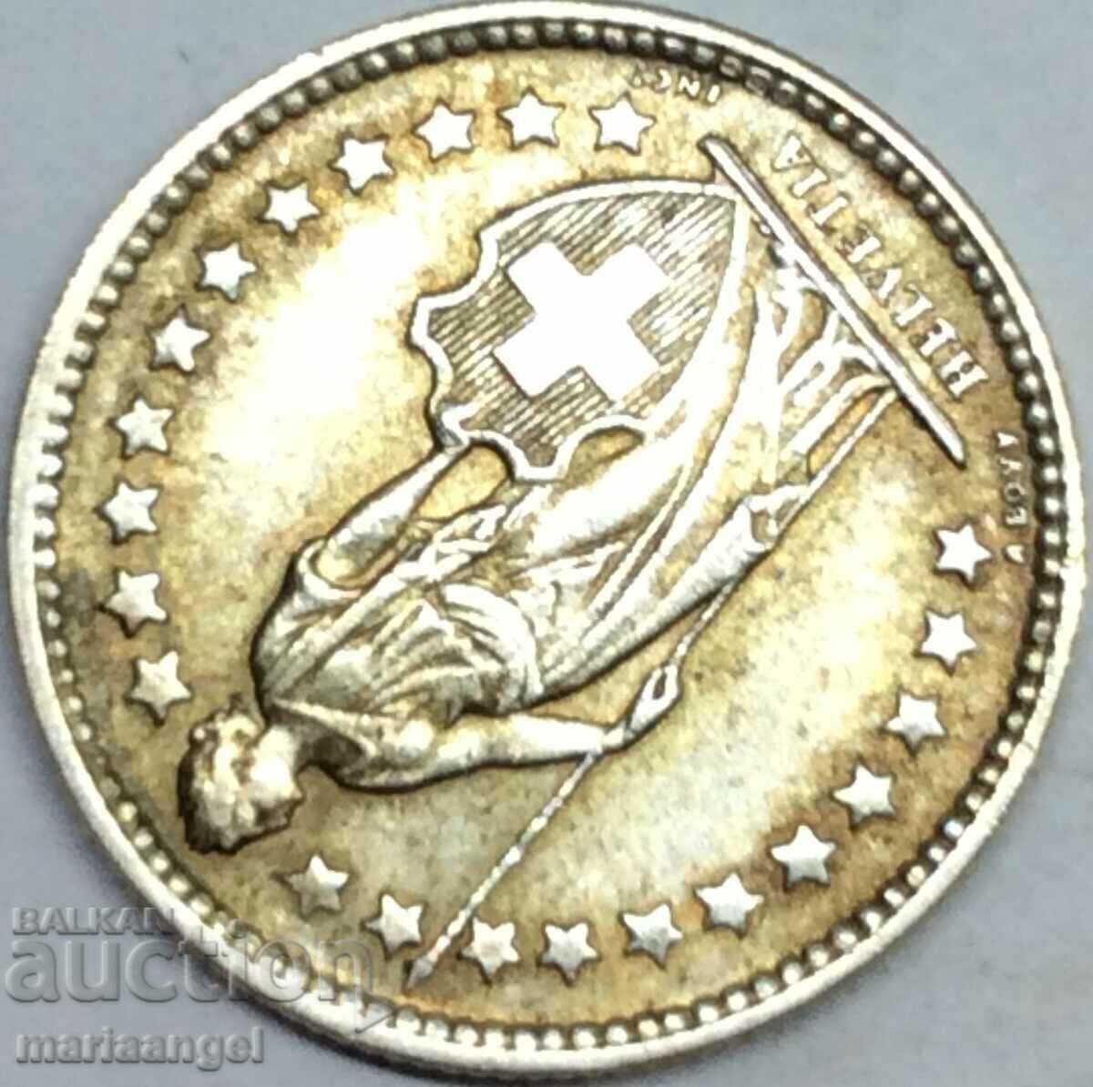 1/2 franc 1957 Elveția Helveția argint - 5