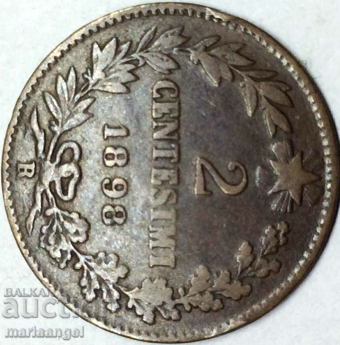 Delivery of 2 Centesimi 1898 Italy King Umberto I