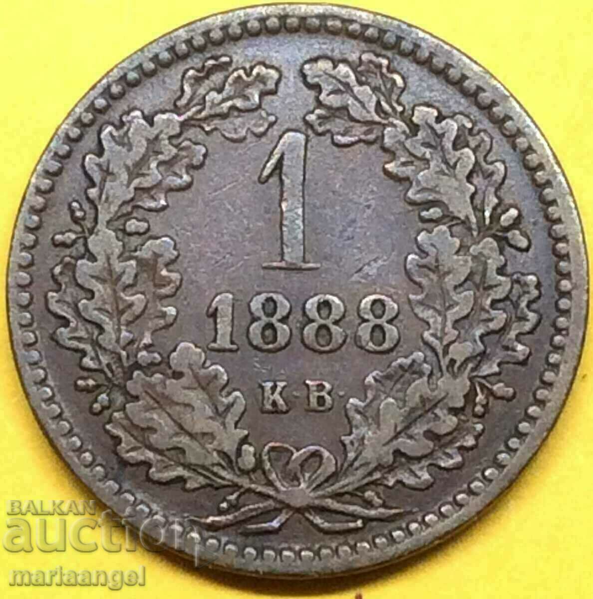 Delivery of Hungary 1 Kreuzer 1888 KV - rare year