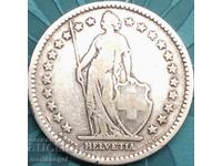 Ελβετία 2 Φράγκα 1886 Helvetia Silver