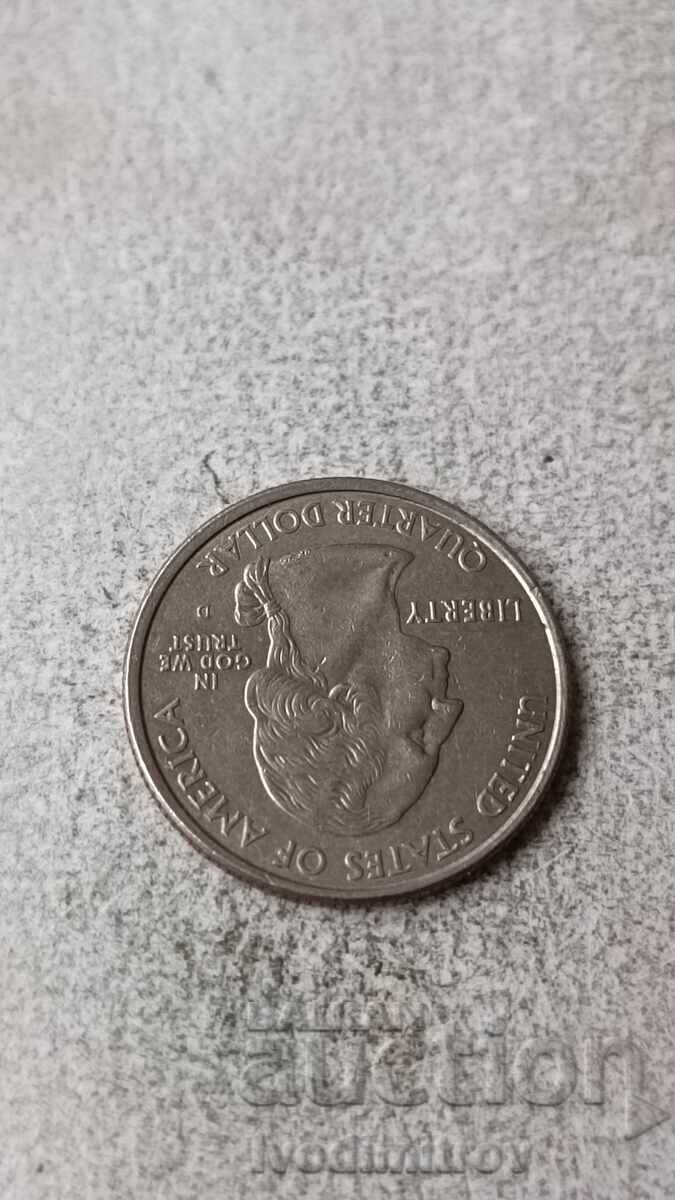 USA 25 cents 2001 D New York with price 1.65 BGN | € 0.84