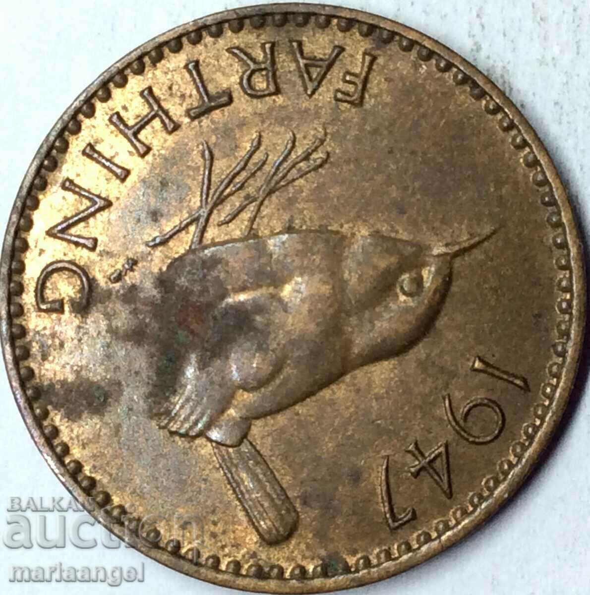 Delivery of Great Britain 1 Farthing 1947 Bronze