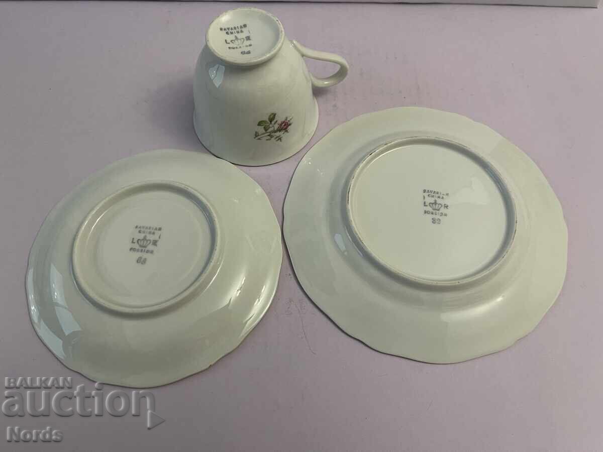 Παράδοση Πορσελάνινο τριπλό σετ τσαγιού με σήμανση