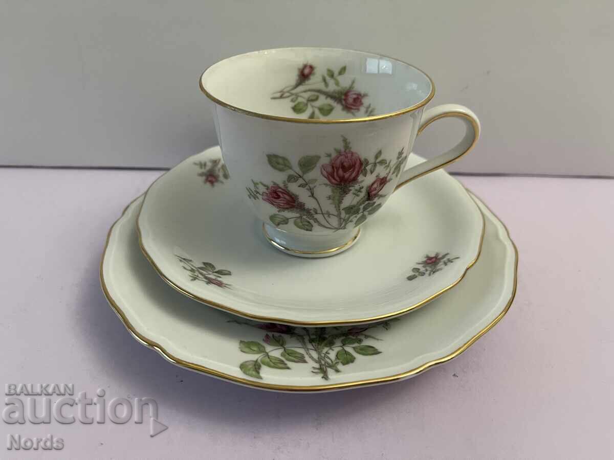 Πορσελάνινο τριπλό σετ τσαγιού με σήμανση