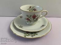 Πορσελάνινο τριπλό σετ τσαγιού με σήμανση