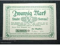 Germania, Germania, Sorau 20 mărci, 1918, UNC