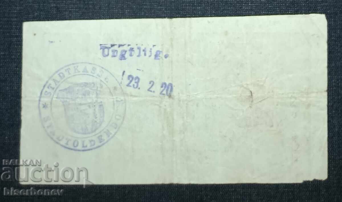 Germania, Germania, 2 mărci Stădolderaite, 1918, VF cu preț 4.00 BGN | € 2.05