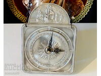 Ceas de perete german din cositor, Corăbii, busolă