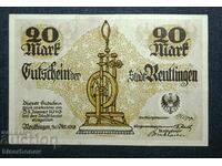 Γερμανία, Γερμανία, Ράιτλινγκεν 20 μάρκα, 1918, XF