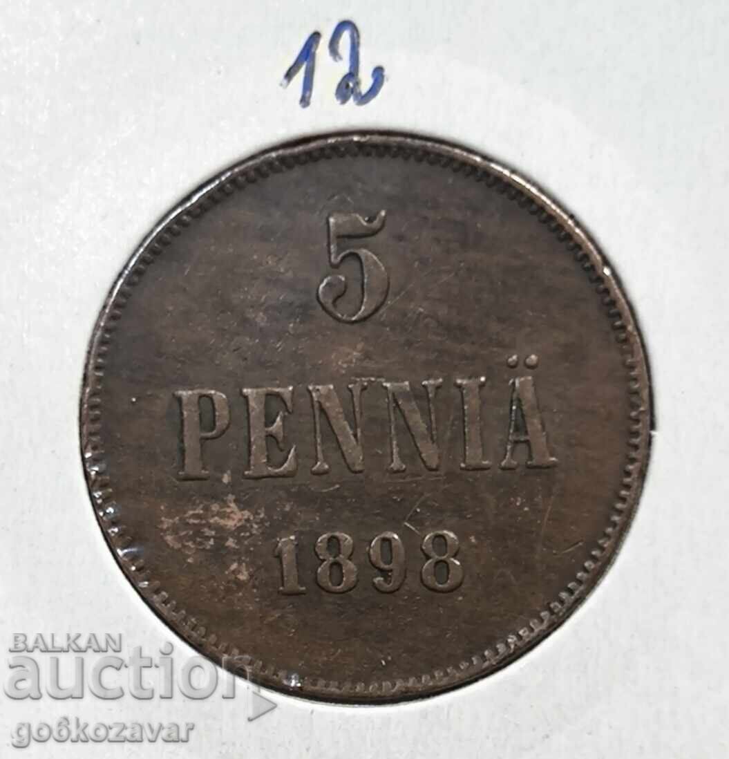 Rusia (pentru Finlanda) 1898 - 5 bănuți