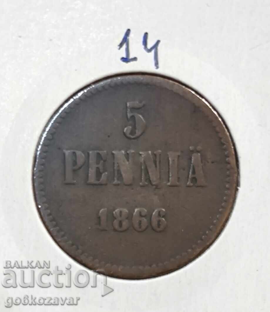 Русия (за Финландия) 1866г. - 5 пення