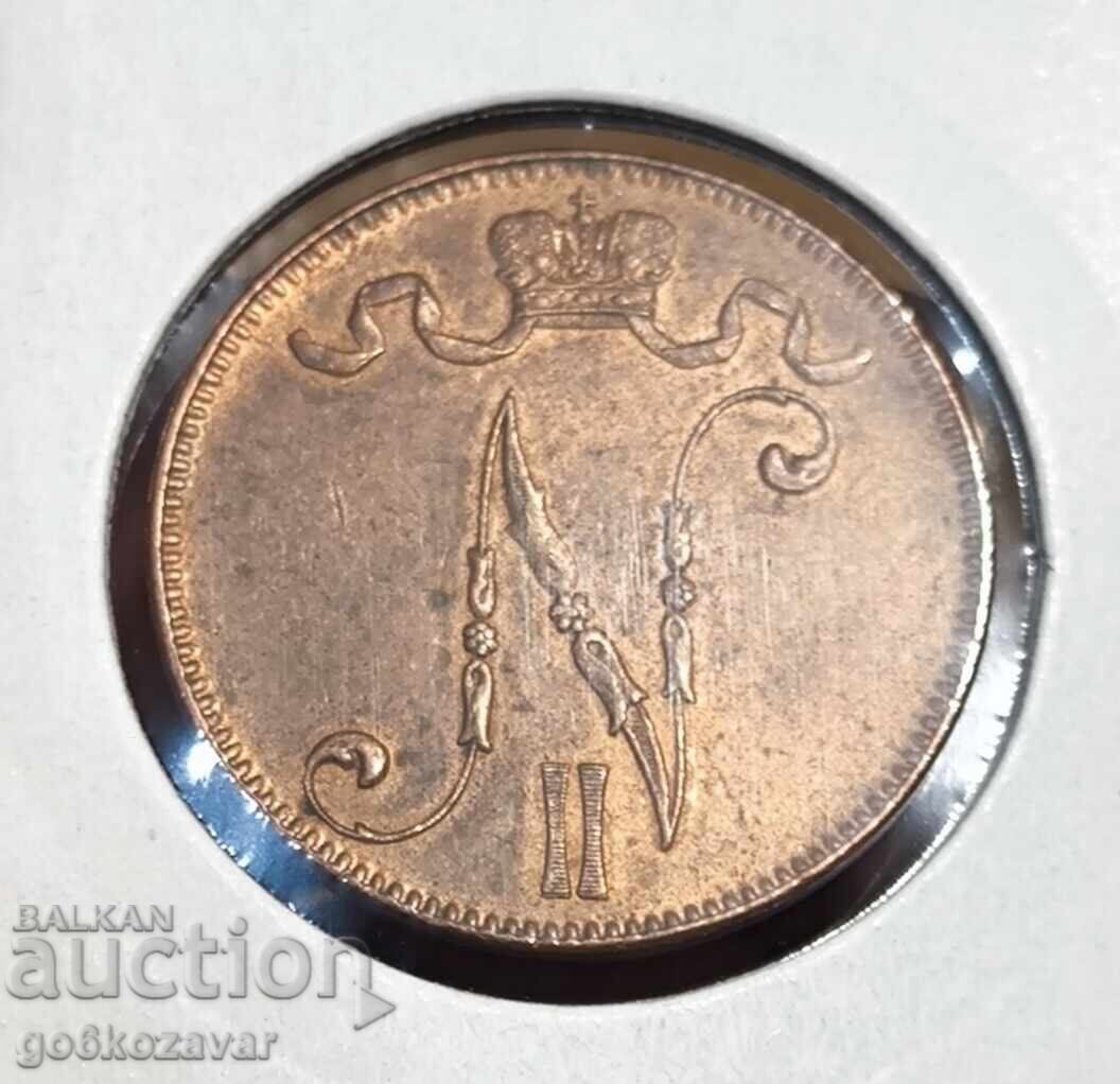 Rusia (pentru Finlanda) 1917 - 5 penni top monedă luciu! cu preț 26.90 BGN | € 13.75