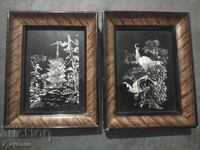 Picturi, două bucăți, decor sidef, 8.11.25