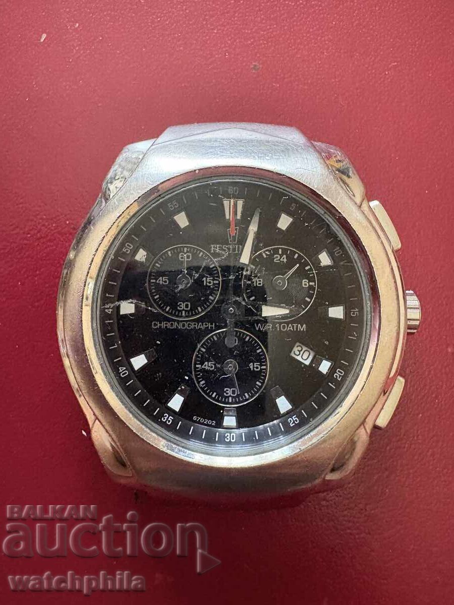 Χρονογράφος Featina ανδρικό ρολόι. Λειτουργεί. Σπάνιο με τιμή 16.00 BGN | € 8.18