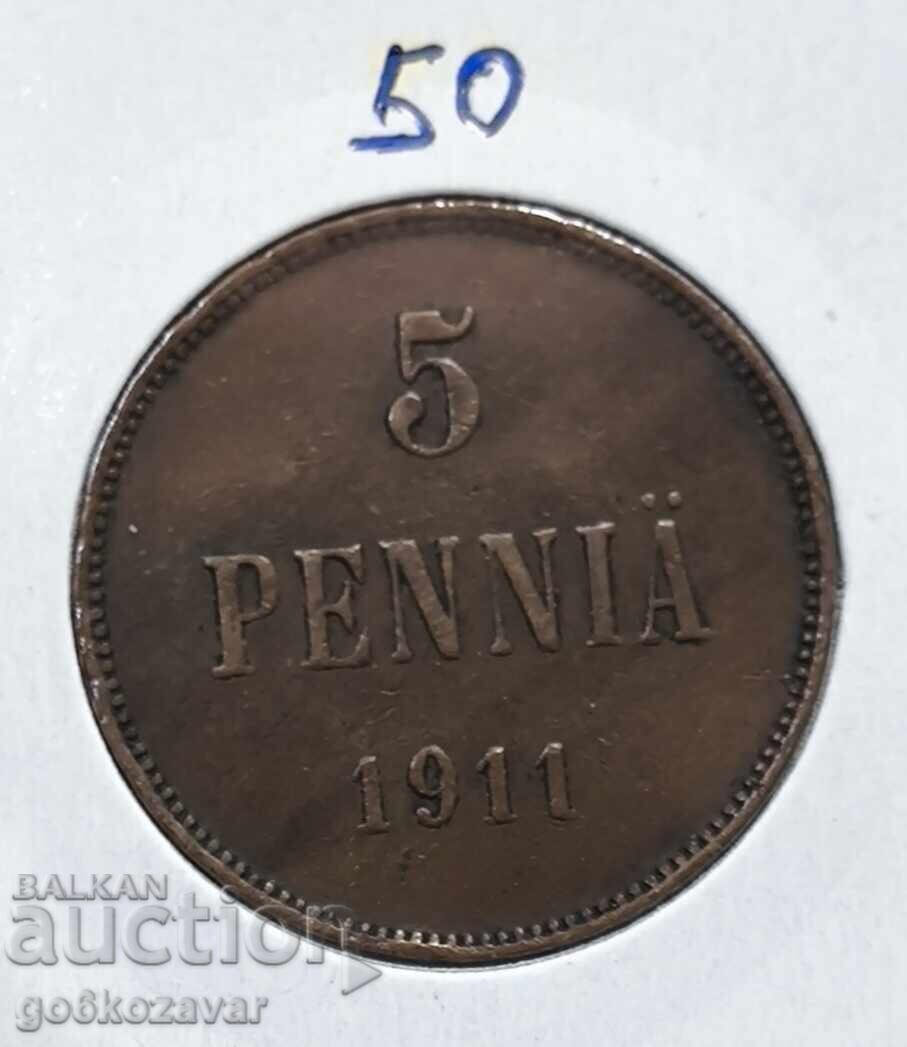 Ρωσία (για Φινλανδία) 1911 - 5 πέννι Ρωσία (για Φινλανδία) 1911 - 5 πέννι