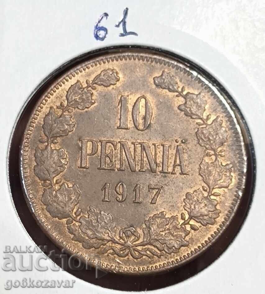 Ρωσία (για Φινλανδία) 1917 - 10 πέννι κορυφαίο νόμισμα γυαλιστερό! Ρωσία (για Φινλανδία) 1917 - 10 πέννι κορυφαίο νόμισμα γυαλιστερό!