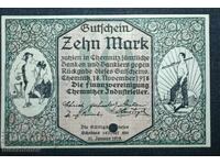 Γερμανία, Γερμανία, Chemnitz 10 μάρκα, 1918, UNC