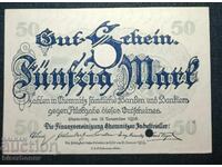Germany, Chemnitz 50 Mark, 1918, aUNC