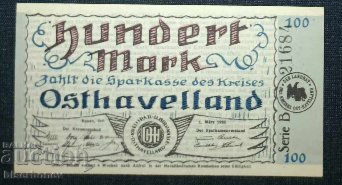 Доставка на Germany, Германия, Остхавеланд 3 х 100  марки ,1922 г, UNC