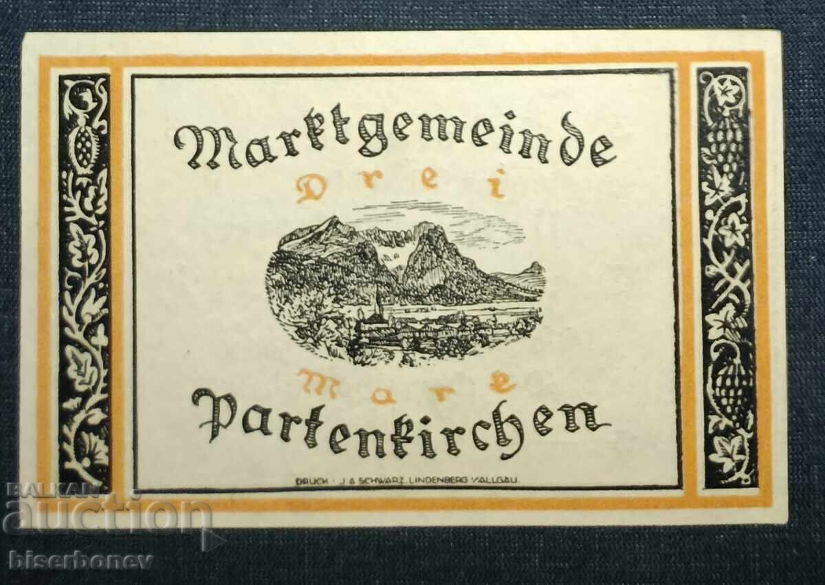Γερμανία, Γερμανία, Partenkirchen 3 Marks, 1921, UNC με τιμή 13.00 BGN | € 6.65 Γερμανία, Γερμανία, Partenkirchen 3 Marks, 1921, UNC με τιμή 13.00 BGN | € 6.65