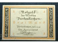 Γερμανία, Γερμανία, Partenkirchen 3 Marks, 1921, UNC