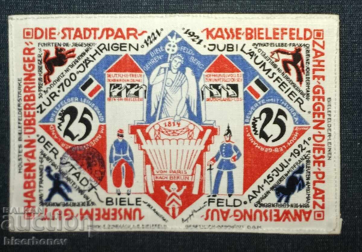 Germany, Bielefeld 25 Mark, 1922, aUNC