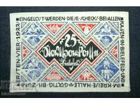 Γερμανία, Γερμανία, Μπίλεφελντ 25 μάρκα, 1922, aUNC