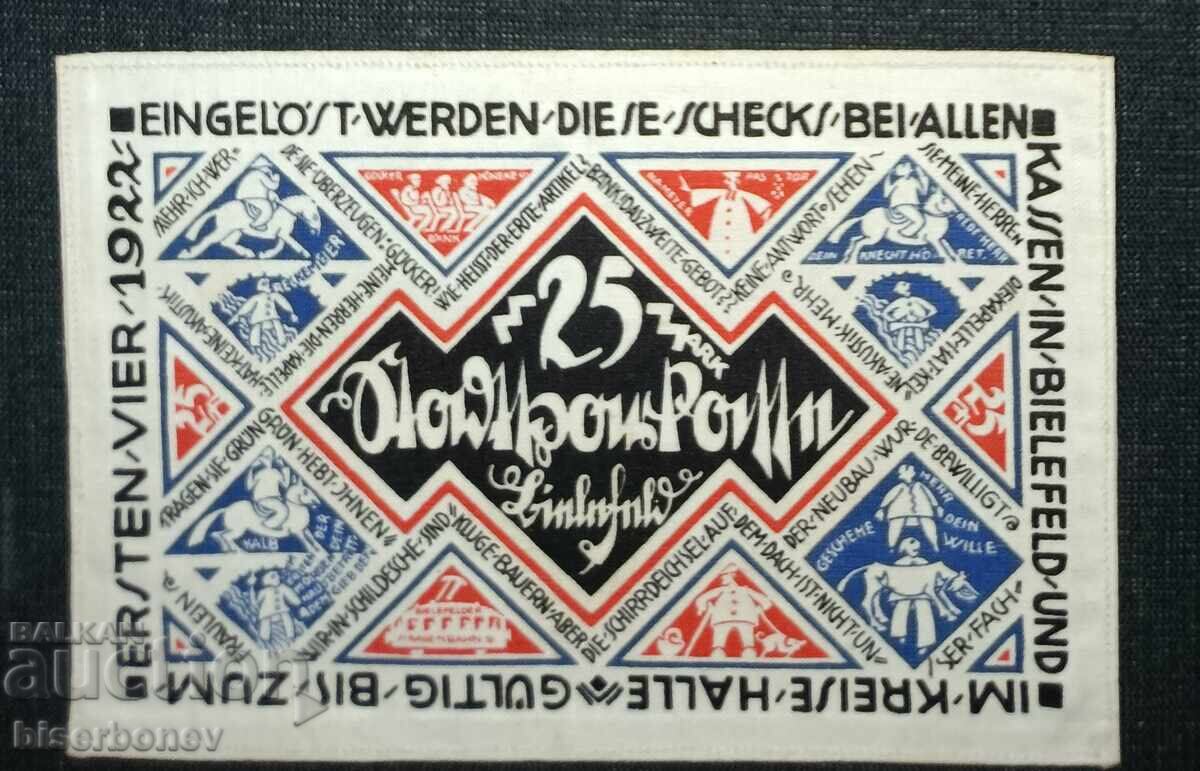 Germania, Bielefeld 25 mărci, 1922, aUNC