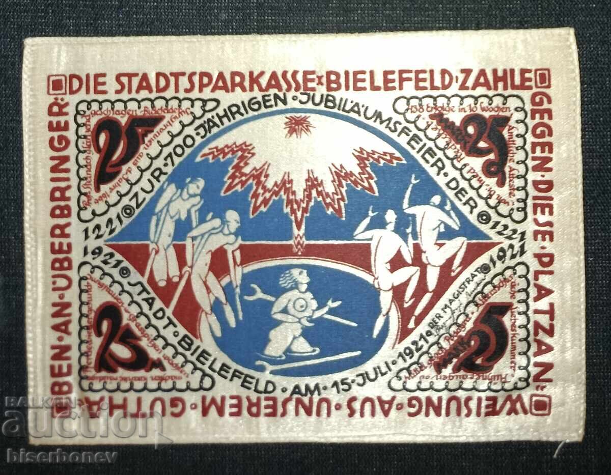 Γερμανία, Γερμανία, Μπίλεφελντ 25 μάρκα, 1921, aUNC
