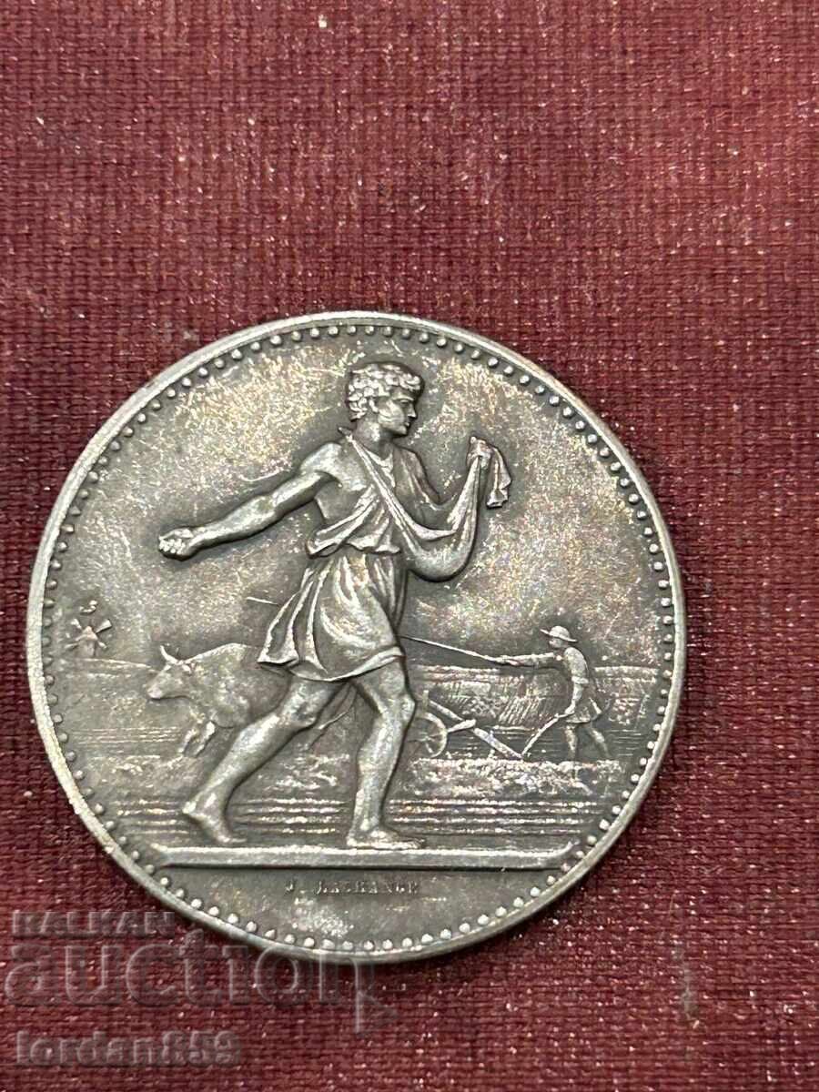 Ασημένιο μετάλλιο 1920 Γαλλία 16γρ 900 βαθμών Ασημένιο μετάλλιο 1920 Γαλλία 16γρ 900 βαθμών