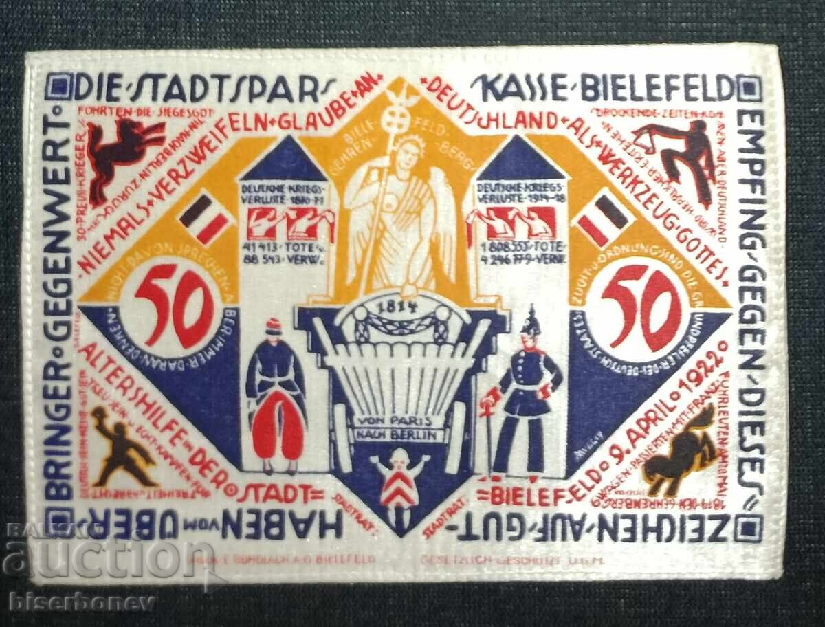 Germania, Bielefeld 50 mărci, 1921, aUNC