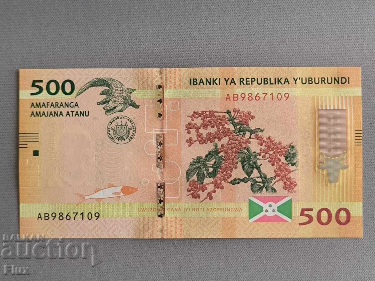 Τραπεζογραμμάτιο - Μπουρούντι - 500 φράγκα UNC | 2015 με τιμή 4.00 BGN | € 2.05 Τραπεζογραμμάτιο - Μπουρούντι - 500 φράγκα UNC | 2015 με τιμή 4.00 BGN | € 2.05