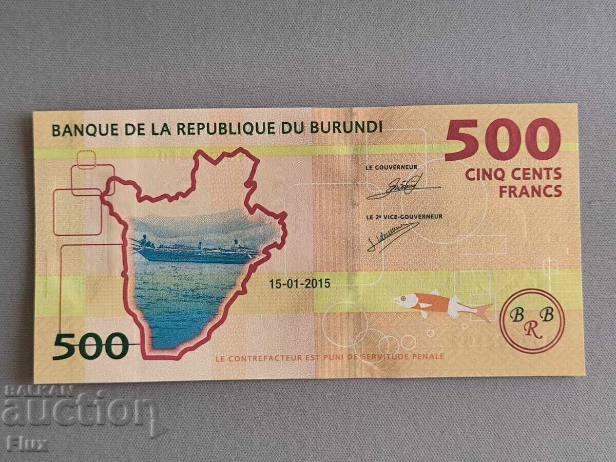 Τραπεζογραμμάτιο - Μπουρούντι - 500 φράγκα UNC | 2015 Τραπεζογραμμάτιο - Μπουρούντι - 500 φράγκα UNC | 2015