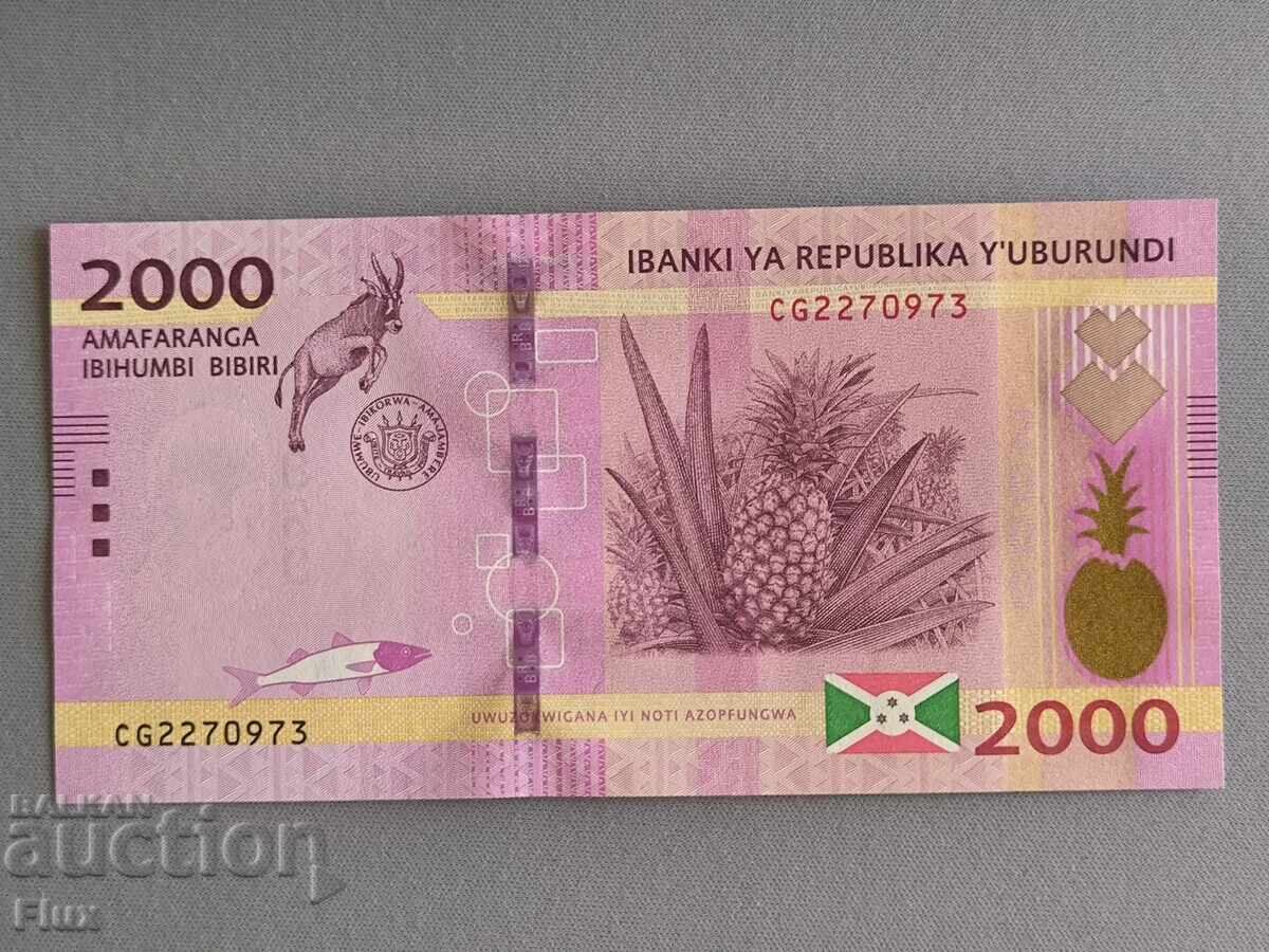 Τραπεζογραμμάτιο - Μπουρούντι - 2000 φράγκα UNC | 2018 με τιμή 9.00 BGN | € 4.60 Τραπεζογραμμάτιο - Μπουρούντι - 2000 φράγκα UNC | 2018 με τιμή 9.00 BGN | € 4.60