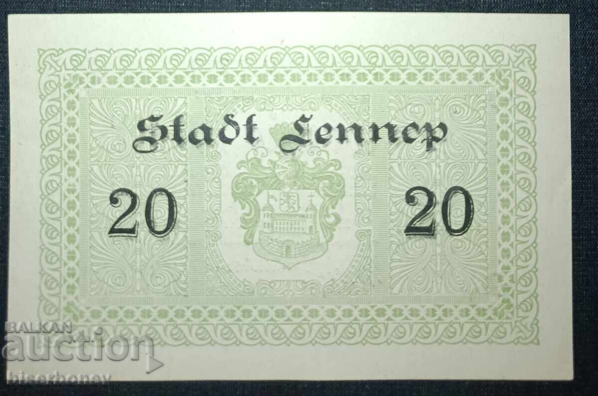 Germania, Germania, Lennepp 20 mărci, 1918, aUNC++ cu preț 12.00 BGN | € 6.14 Germania, Germania, Lennepp 20 mărci, 1918, aUNC++ cu preț 12.00 BGN | € 6.14