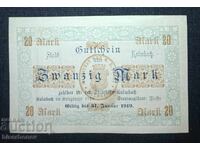 Germany, Germany, Kulmbach 20 Mark, 1918, aUNC