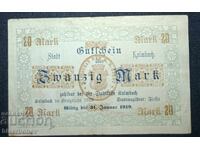 Germania, Klumbach 20 mărci, 1918, VF