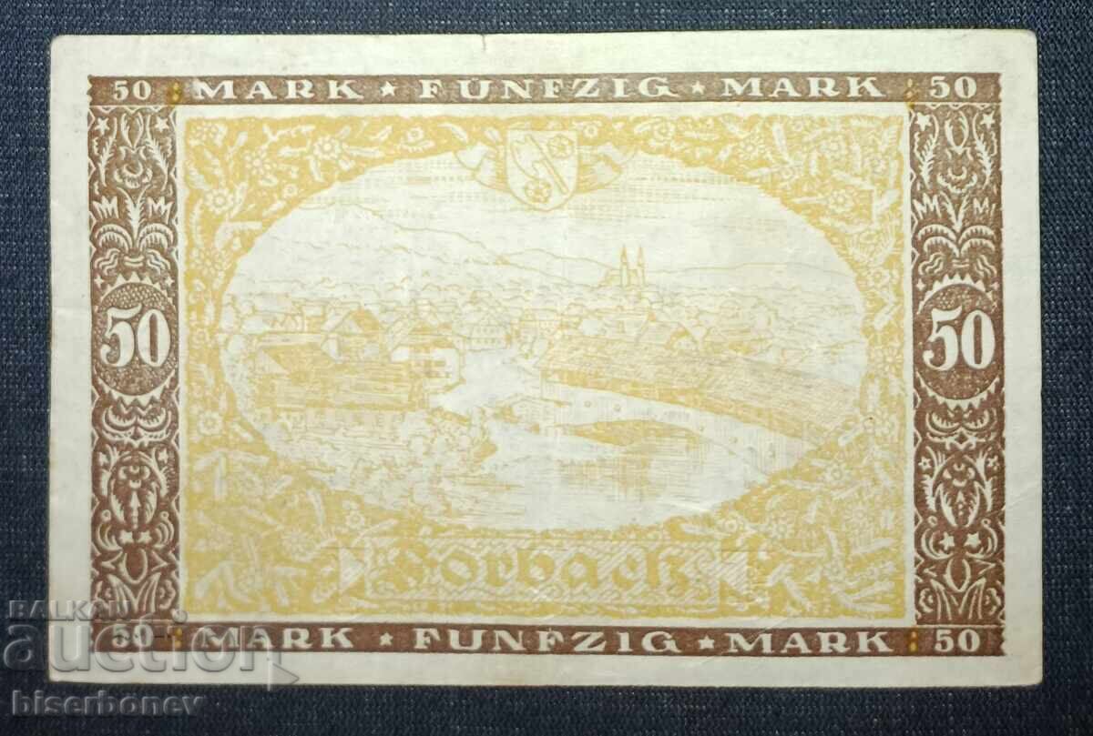 Germany, Германия, Гагенау 50 марки ,1918 г, аUNC с цена 6.00 лв. | € 3.07