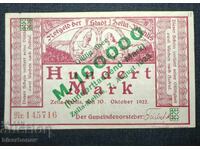 Germania, Germania, Celă-Mehlis 100 000 mărci, 1923, VF