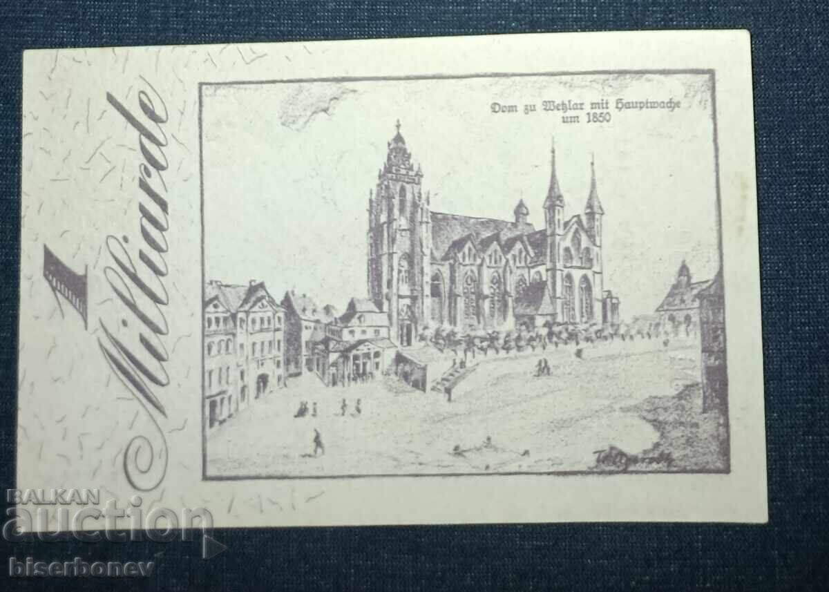 Γερμανία, Γερμανία, Βέτσλαρ 1 δισεκατομμύριο μάρκα, 1923, UNC-1 με τιμή 26.00 BGN | € 13.29