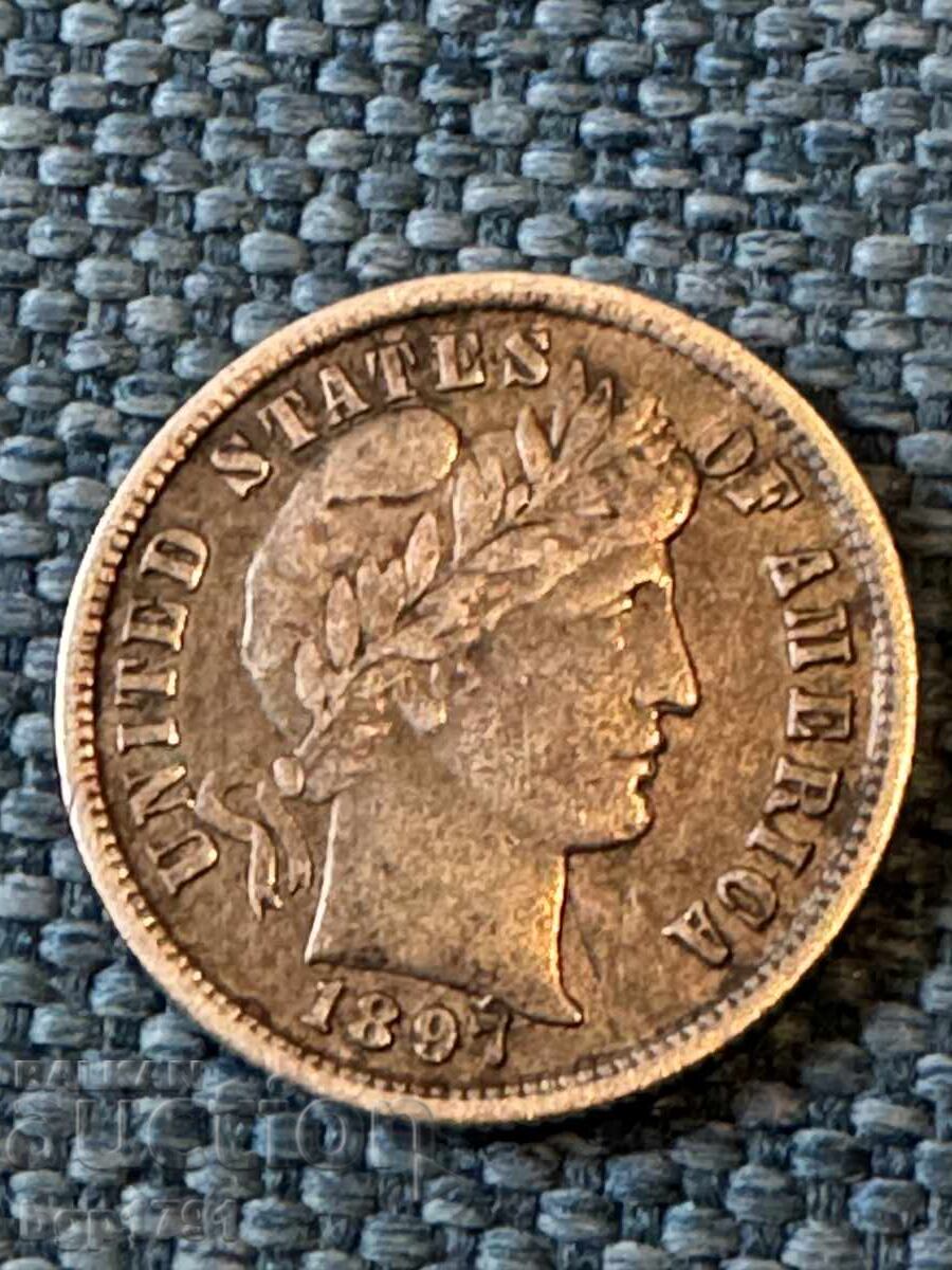 1 δαίμ 1897 ΗΠΑ ασήμι